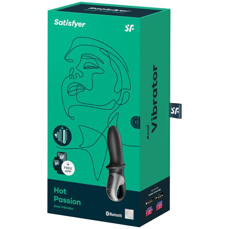 SATISFYER HOT PASSION ANAL VIBRATOR APP - BLACK