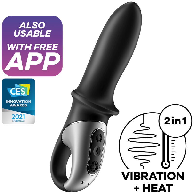 SATISFYER - HOT PASSION ANAL VIBRATOR APP BLACK