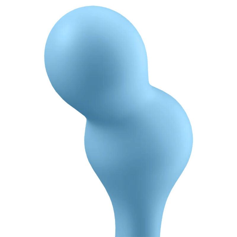 SATISFYER DEEP DIVER VIBRATING PLUG APP - BLUE