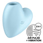 SATISFYER - CUTIE HEART ESTIMULADOR DE PULSO E VIBRADOR DE AR AZUL