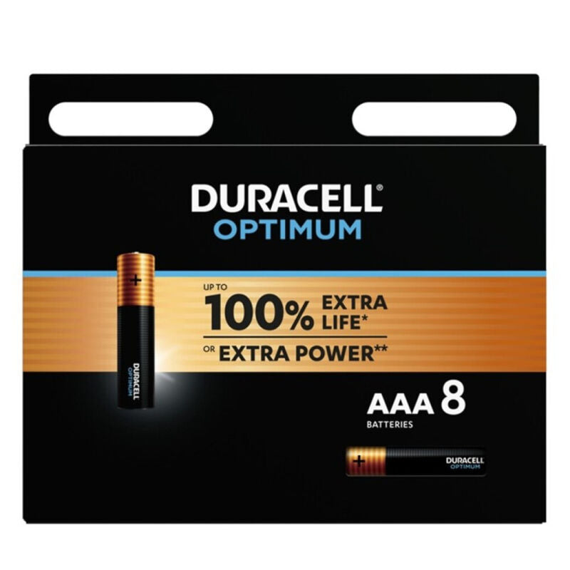 DURACELL - BATERIA ALCALINA OPTIMUM AAA LR03 8 UNIDADE