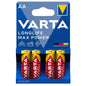 VARTA - BATERIA ALCALINA MAX POWER AA LR6 4 UNIDADES