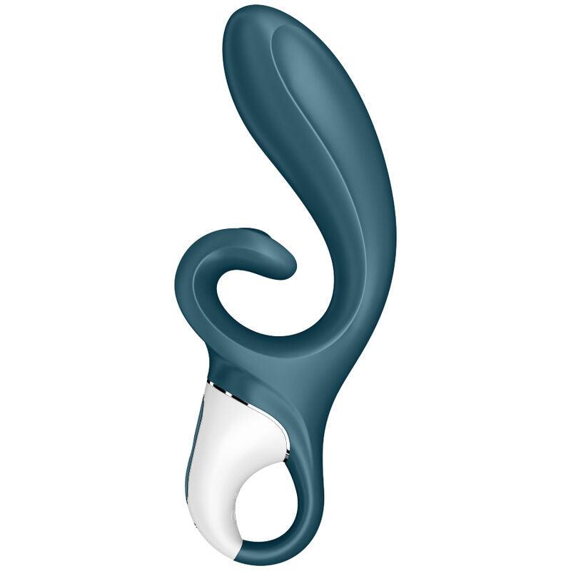 SATISFYER HUG ME RABBIT VIBRATOR APP - BLUE