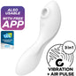 SATISFYER - CURVY TRINITY 5 ESTIMULADOR DE PULSO DE AR E APLICATIVO VIBRADOR BRANCO