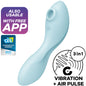 SATISFYER - CURVY TRINITY 5 ESTIMULADOR DE PULSO DE AR E APLICATIVO VIBRADOR AZUL