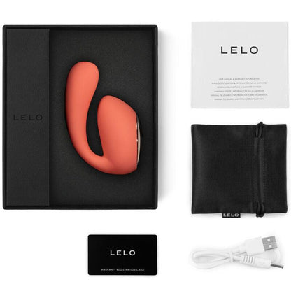 LELO IDA WAVE COUPLES MASSAGER CORAL RED