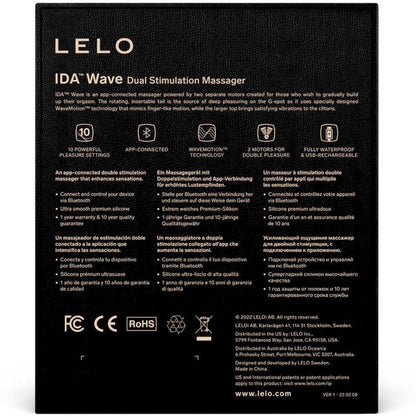 LELO IDA WAVE COUPLES MASSAGER BLACK