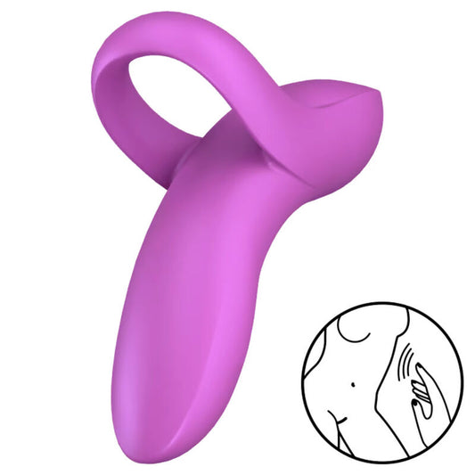 SATISFYER - BOLD LOVER FINGER VIBRATOR PINK