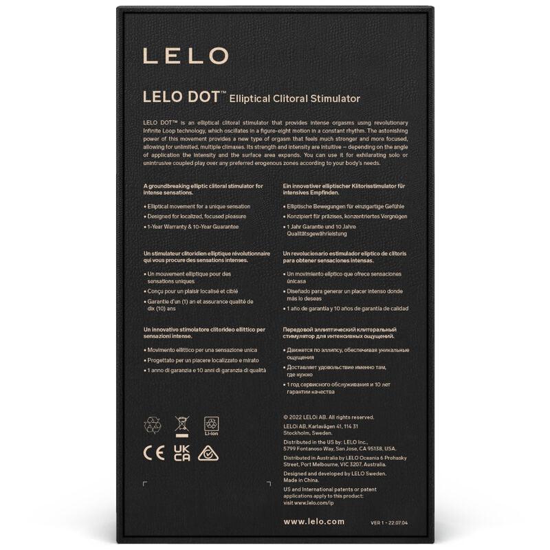 LELO DOT CLITORAL STIMULATOR - AQUA