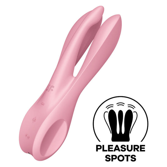 SATISFYER - THREESOME 1 VIBRATOR PINK