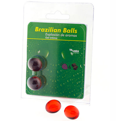 TALOKA - 2 BOLAS BRASILEIRAS GEL ÍNTIMO DE MORANGO E CHOCOLATE - Infernum Store