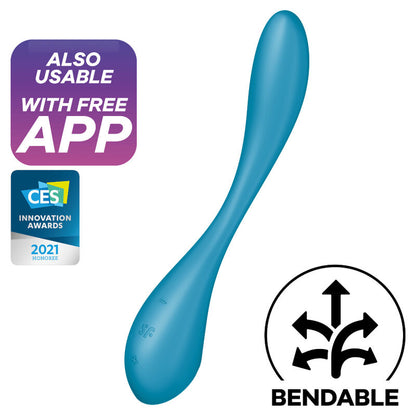 SATISFYER - G-SPOT FLEX 5 MULTI VIBRATOR BLUE - Infernum Store