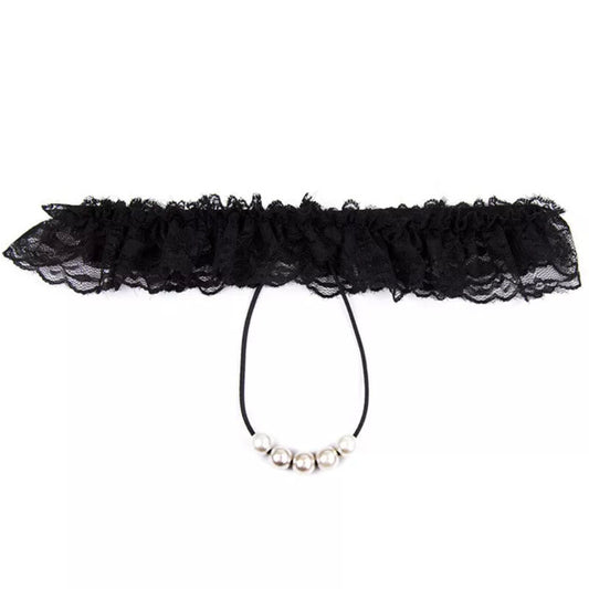 OHMAMA - PEARLS PANTIES ONE SIZE BLACK