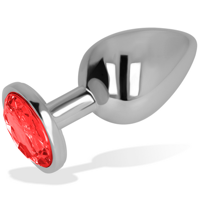 OHMAMA - PLUG ANAL COM CRISTAL VERMELHO 9 CM