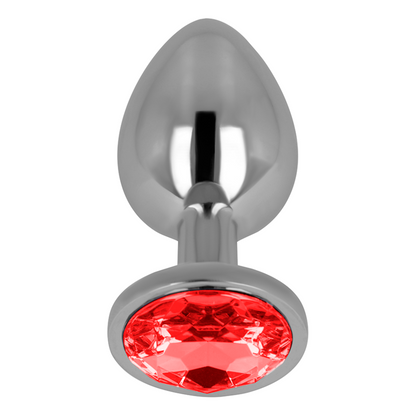 OHMAMA - PLUG ANAL COM CRISTAL VERMELHO 9 CM