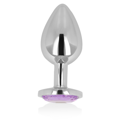 OHMAMA - PLUG ANAL COM CRISTAL VIOLETA 7 CM