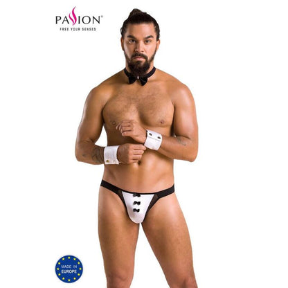 PASSION - 036 SLIP ALFROJO BLACK S/M - Infernum Store
