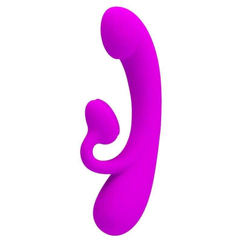 PRETTY LOVE - SINCERE VIBRATOR AND CLITORIS SUCKER PURPLE SILICONE