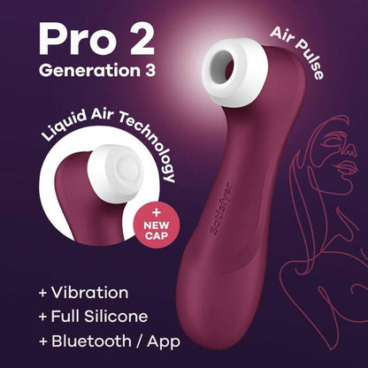 SATISFYER PRO 2 GEN 3 - WINE RED BLUETOOTH & APP