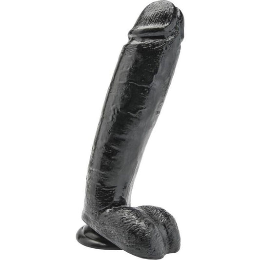 GET REAL - DILDO 25,5 CM WITH BALLS BLACK