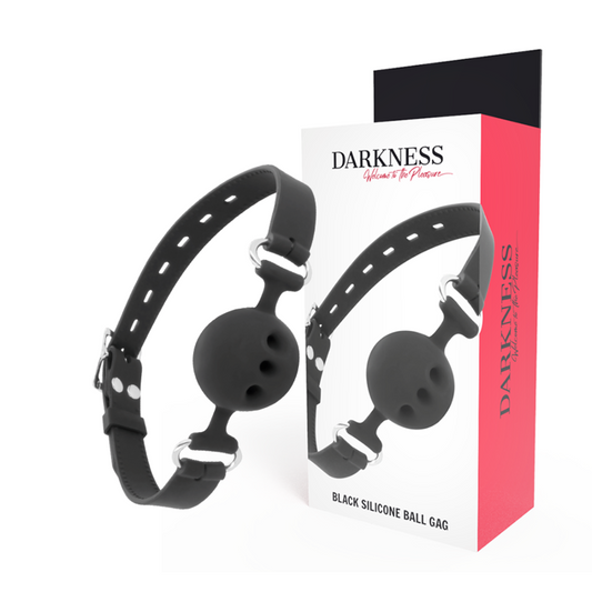 DARKNESS - MORDAA DE SILICONE RESPIRVEL PRETA