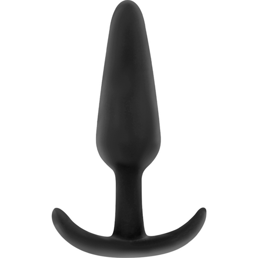 BLACK&SILVER - PLUG ANAL DE SILICONE HANSEL COM CABO PEQUENO