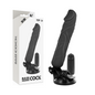 BASECOCK - CONTROLE REMOTO VIBRADOR REALÍSTICO PRETO 20 CM -O- 4 CM