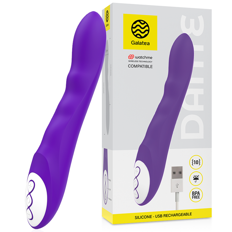 GALATEA - DANTE LILAC VIBRATOR COMPATIBLE WITH WATCHME WIRELESS TECHNOLOGY