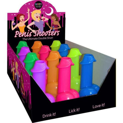 KHEPER GAMES - NEON SHOTS FORMA DE PÊNIS 1 UNIDADE (COR ALEATÓRIA) - Infernum Store