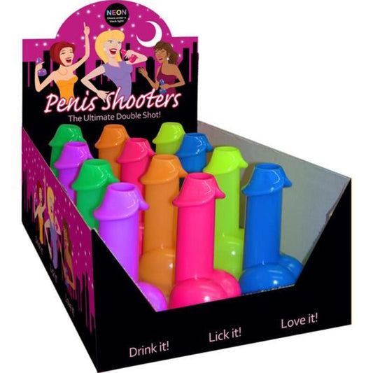 KHEPER GAMES - NEON SHOTS FORMA DE PÊNIS 1 UNIDADE (COR ALEATÓRIA) - Infernum Store