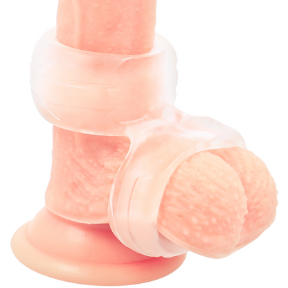 POWERING - SUPER FLEXIBLE AND RESISTANT DOUBLE PENIS RING PR09 CLEAR - Infernum Store