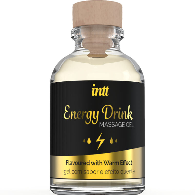 INTT MASSAGE & ORAL SEX - GEL DE MASSAGEM COM ENERGIA AROMATIZADA BEBIDA E EFEITO AQUECENTE