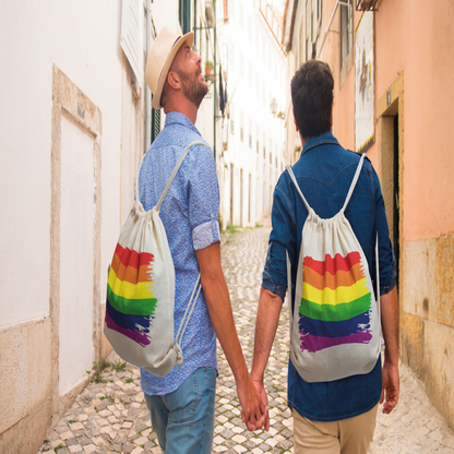 PRIDE - MOCHILA COM BANDEIRA LGBT DE ALGODO