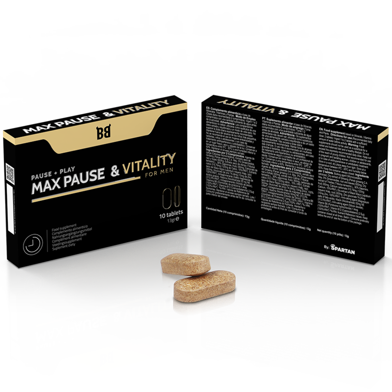 BLACK BULL - MAX PAUSE E RETARDANTE DE VITALIDADE PARA HOMENS 10 CÁPSULAS