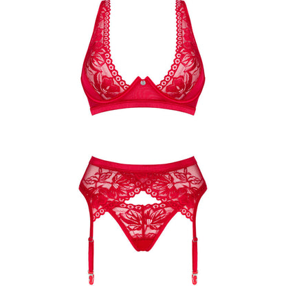 OBSESSIVE - CONJUNTO LACELOVE TRÊS PEAS VERMELHO XL/XXL