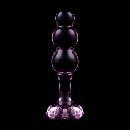 NEBULA SERIES BY IBIZA - MODELO 1 PLUG ANAL VIDRO BOROSILICADO ROSA 10.5 CM -O- 3 CM