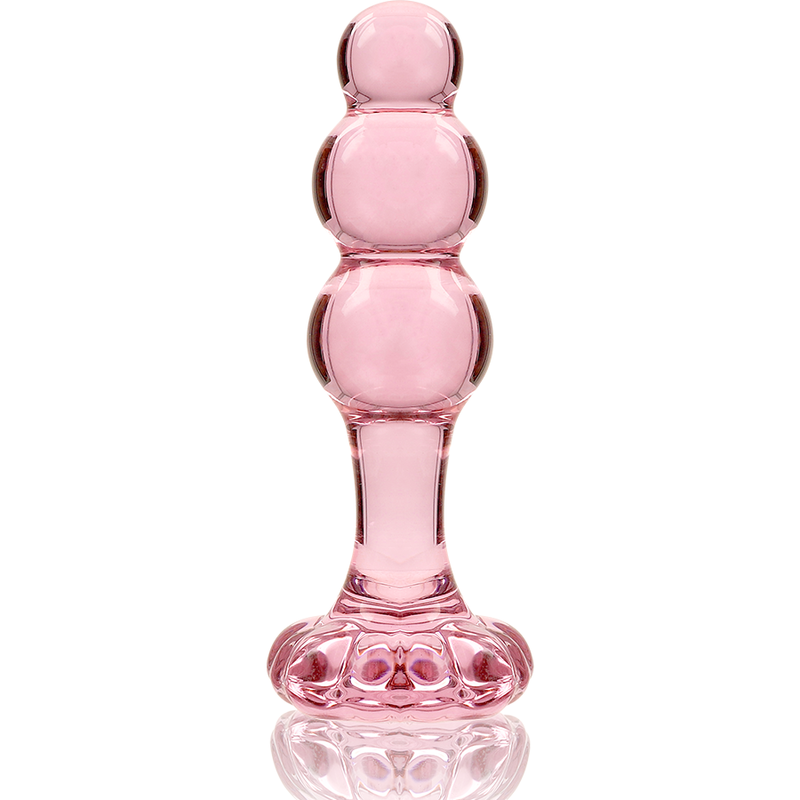 NEBULA SERIES BY IBIZA - MODELO 1 PLUG ANAL VIDRO BOROSILICADO ROSA 10.5 CM -O- 3 CM