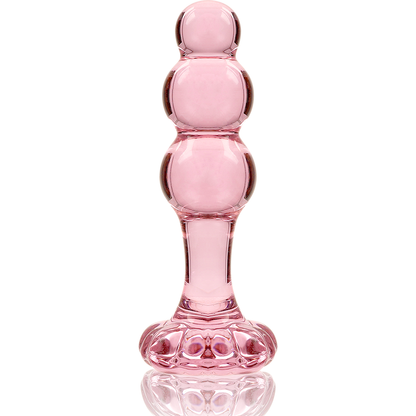 NEBULA SERIES BY IBIZA - MODELO 1 PLUG ANAL VIDRO BOROSILICADO ROSA 10.5 CM -O- 3 CM