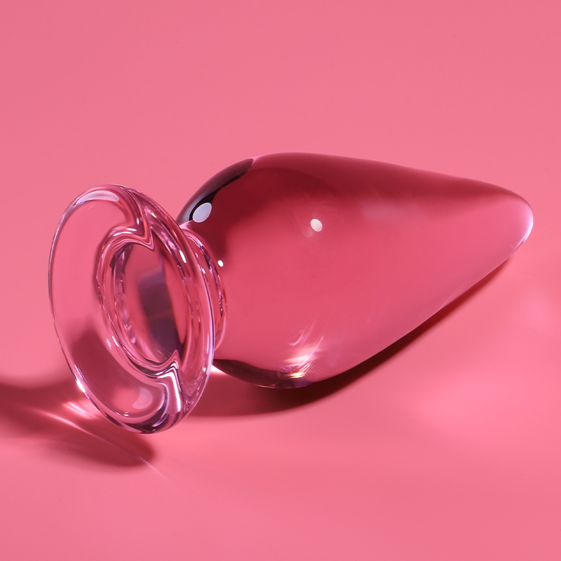 NEBULA SERIES BY IBIZA - MODELO 4 ANAL PLUG VIDRO BOROSILICADO ROSA 11 CM -O- 5 CM