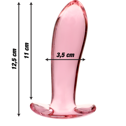 NEBULA SERIES BY IBIZA - MODELO 5 ANAL PLUG VIDRO BOROSILICADO ROSA 12.5 CM -O- 3.5 CM