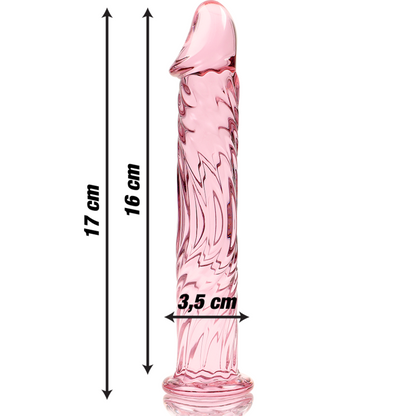 NEBULA SERIES BY IBIZA - MODELO 12 DILDO VIDRO BOROSILICADO ROSA 17 CM -O- 3.5 CM