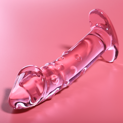 NEBULA SERIES BY IBIZA - MODELO 19 DILDO VIDRO BOROSILICADO ROSA 18.5 CM -O- 4 CM