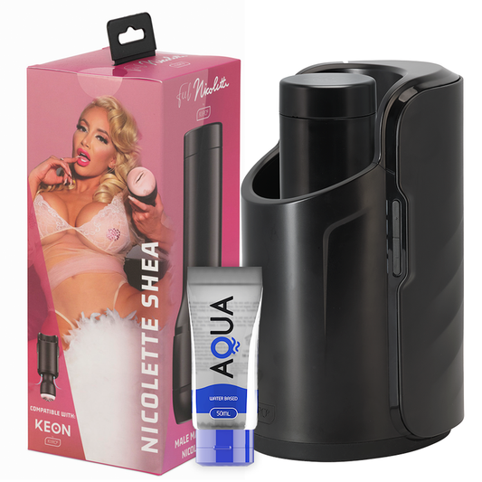 KIIROO - KEON + FEEL NICOLETTE SHEA STROKER + LUBRIFICANTE DE QUALIDADE AQUA 50 ML - Infernum Store