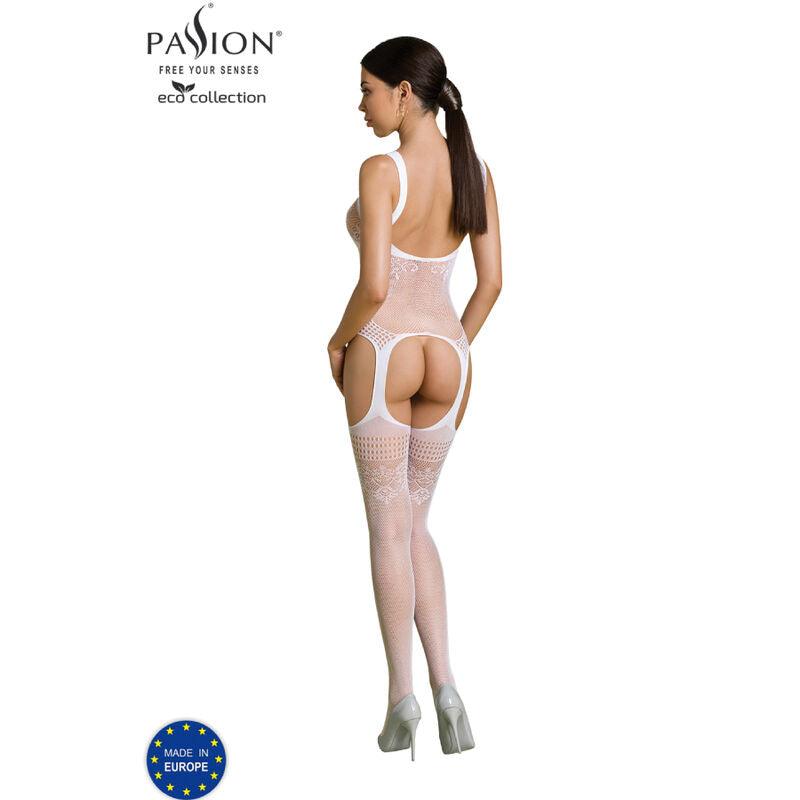 PASSION - ECO COLLECTION BODYSTOCKING BS008 WHITE