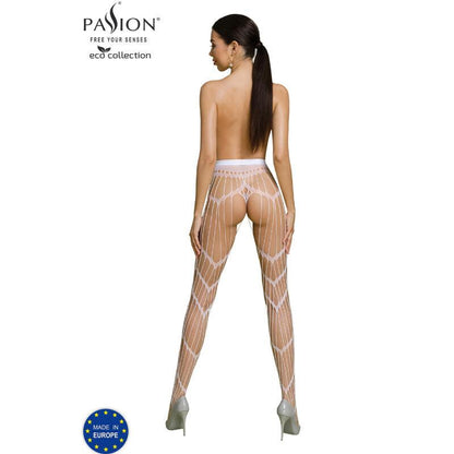 PASSION - ECO COLLECTION BODYSTOCKING S006 WHITE