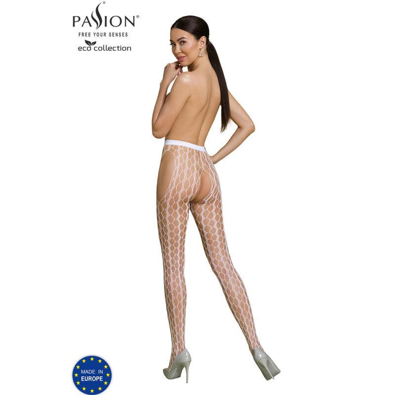 PASSION - ECO COLLECTION BODYSTOCKING S007 WHITE