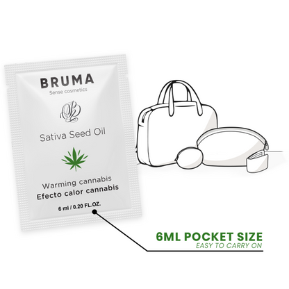 BRUMA - SATIVA SEED OIL SLIDING GEL AQUECEDOR SABOR CANNABIS 6 ML