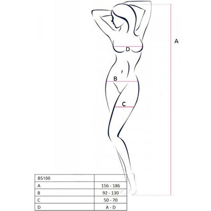 PASSION - BS100 BODYSTOCKING VERMELHO TAMANHO ÚNICO