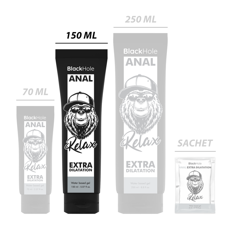BLACK HOLE - GEL BASE DILATAÇÃO ANAL 150 ML