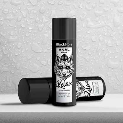 BLACK HOLE - REPARO ANAL RELAXANTE À BASE DE ÁGUA COM HIALURON 100 ML